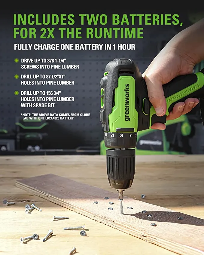 24V Cordless Battery Drill/Driver and Multitool   20pc Driving Set w/ Two (2) 2.0Ah USB Batteries & Charger