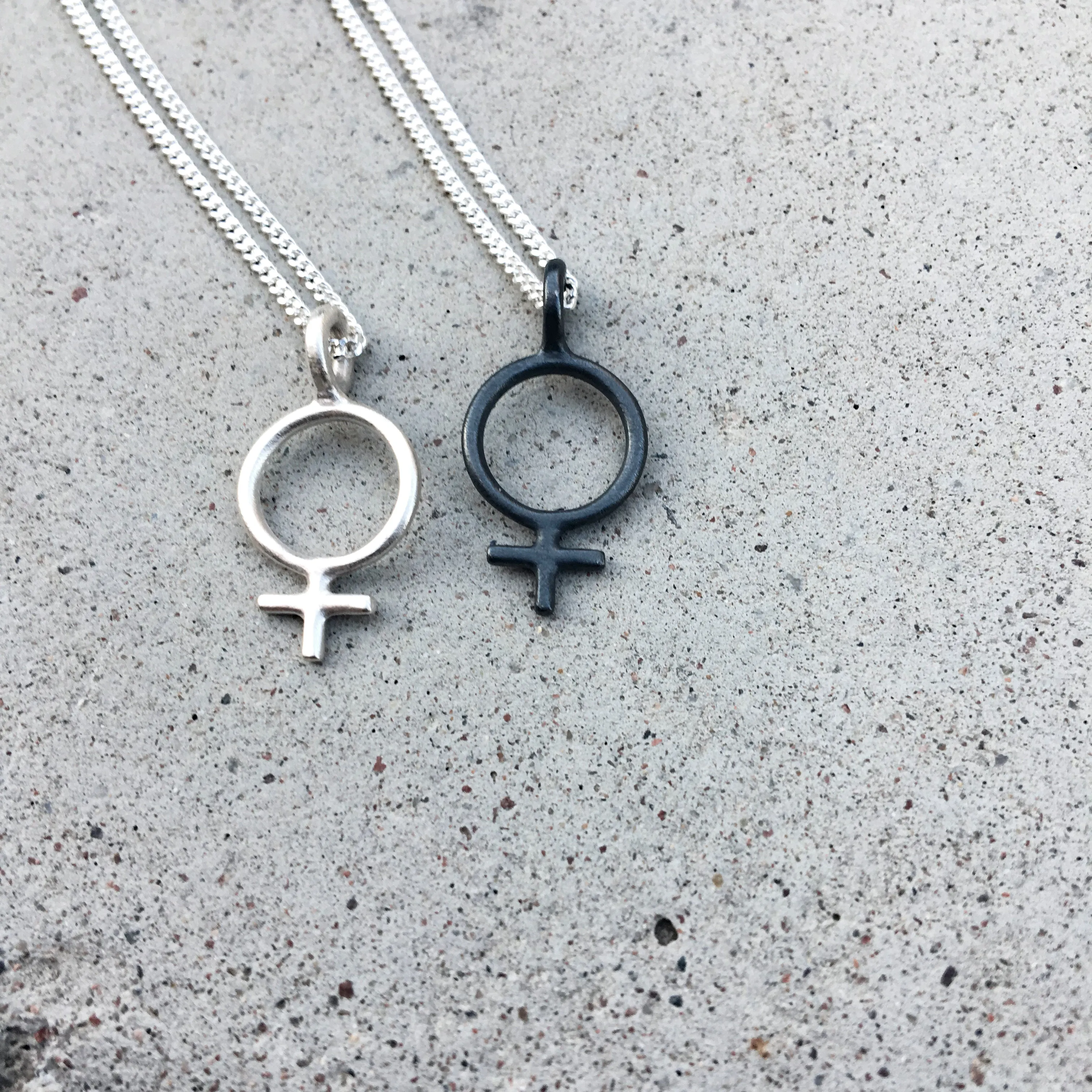 Ada Feminist Pendant Silver