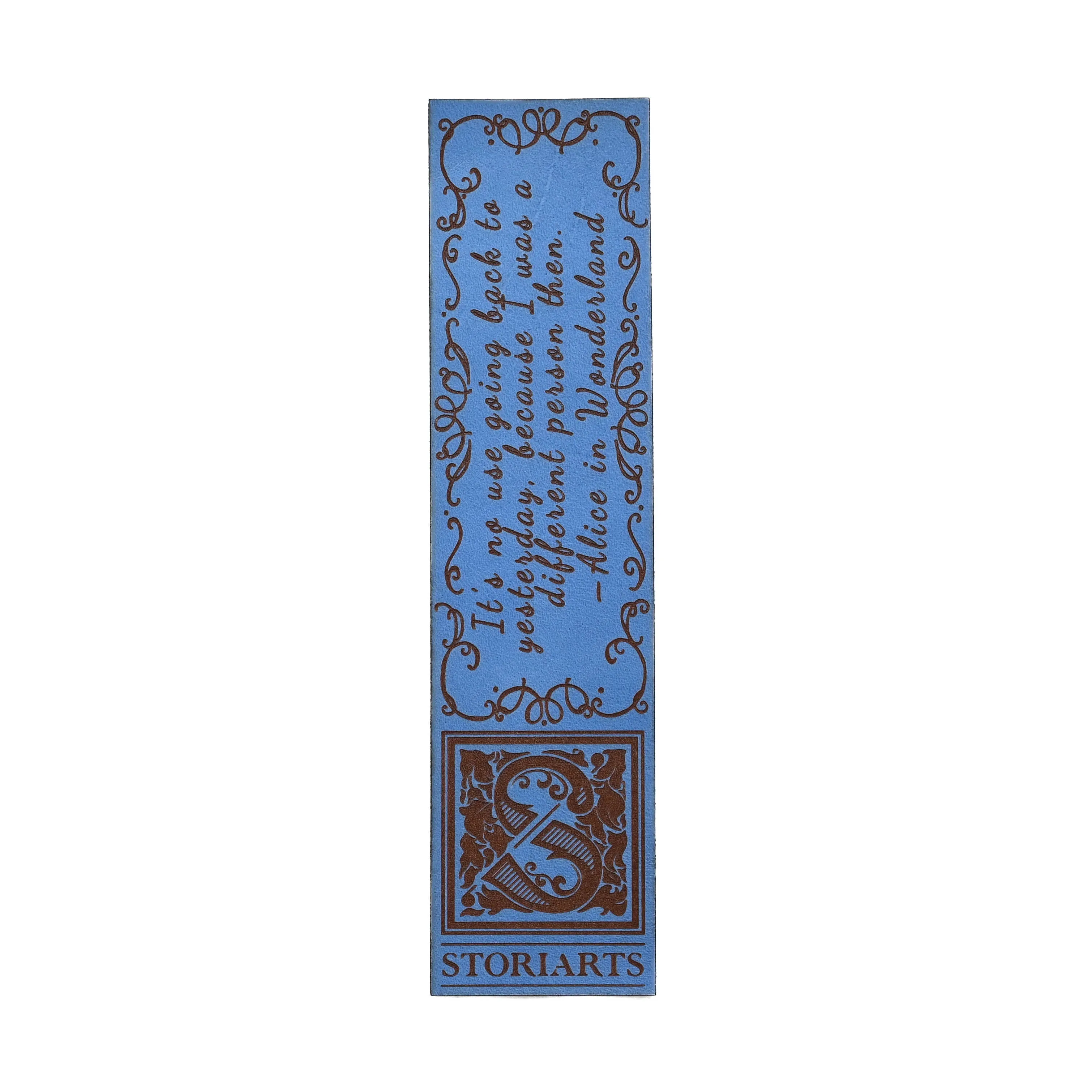 Alice in Wonderland Leather Quote Bookmark