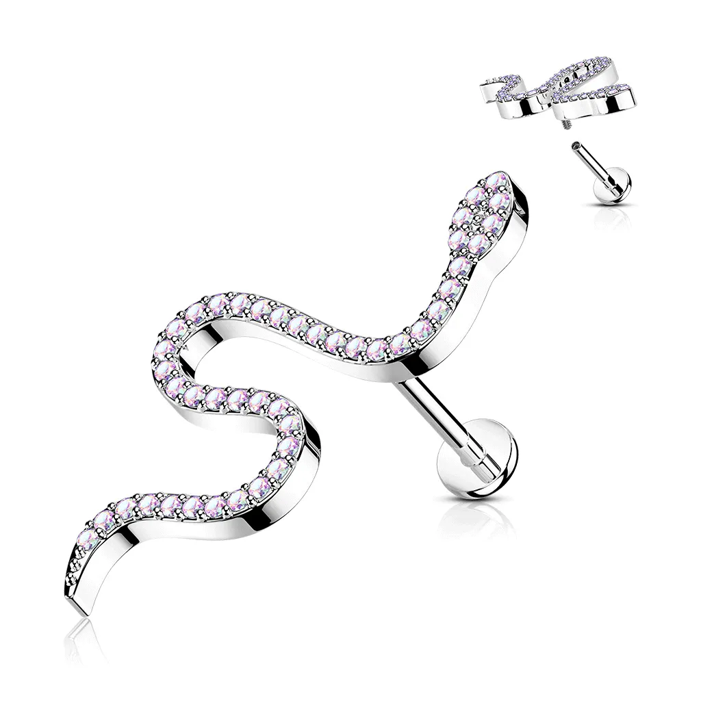 Arizona Snake Body Jewellery. Labret, Monroe, Tragus and Cartilage Earrings.