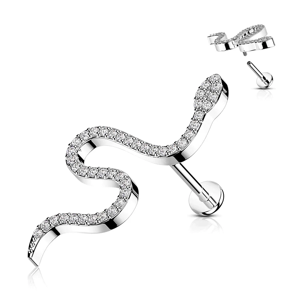 Arizona Snake Body Jewellery. Labret, Monroe, Tragus and Cartilage Earrings.