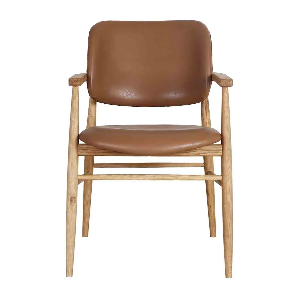 Aura Leather Dining Chair (Oak)