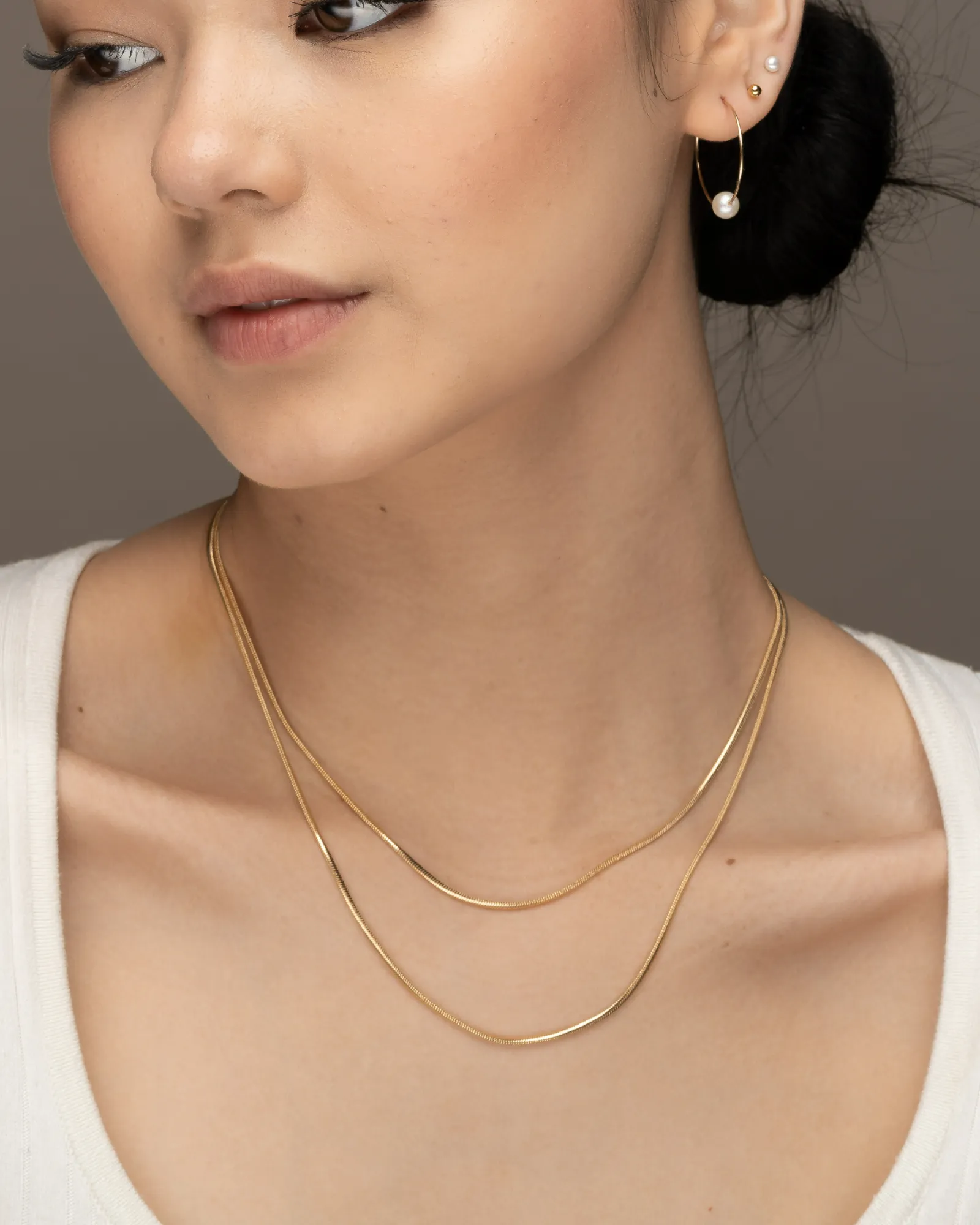 Ava Flat Snake Necklace