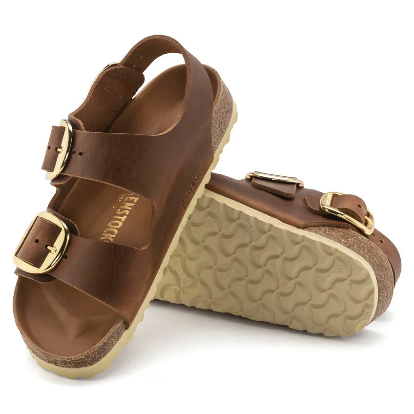 Birkenstock Milano Big Buckle Sandal - Cognac