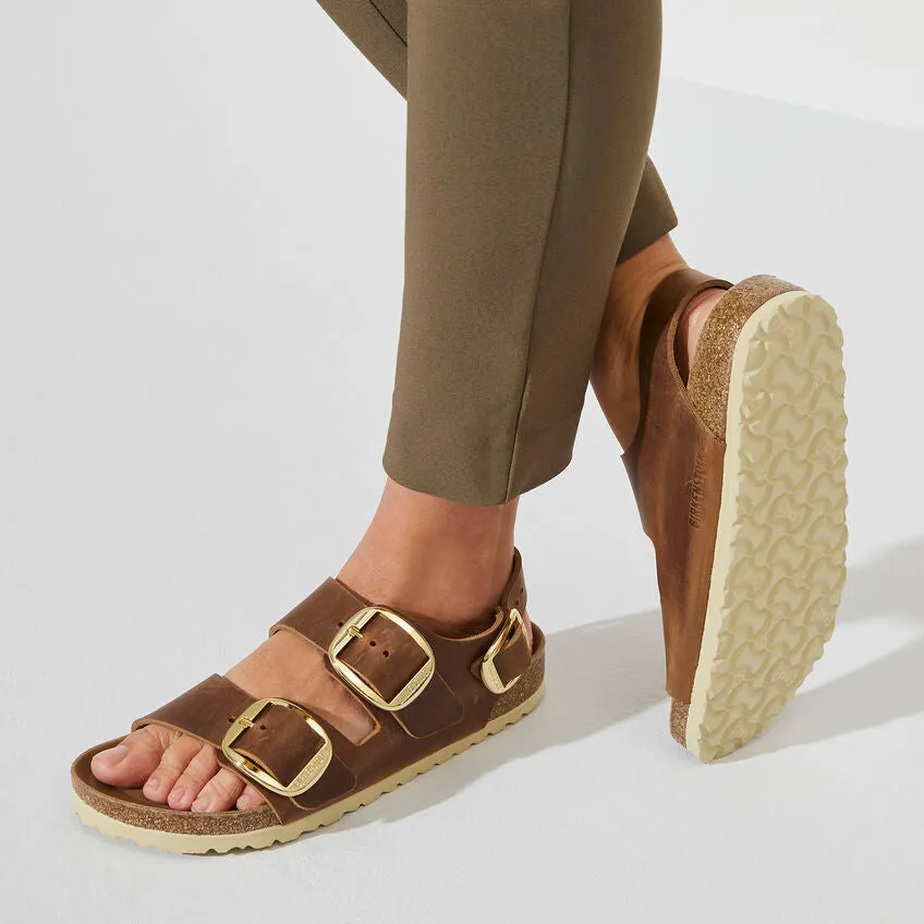 Birkenstock Milano Big Buckle Sandal - Cognac