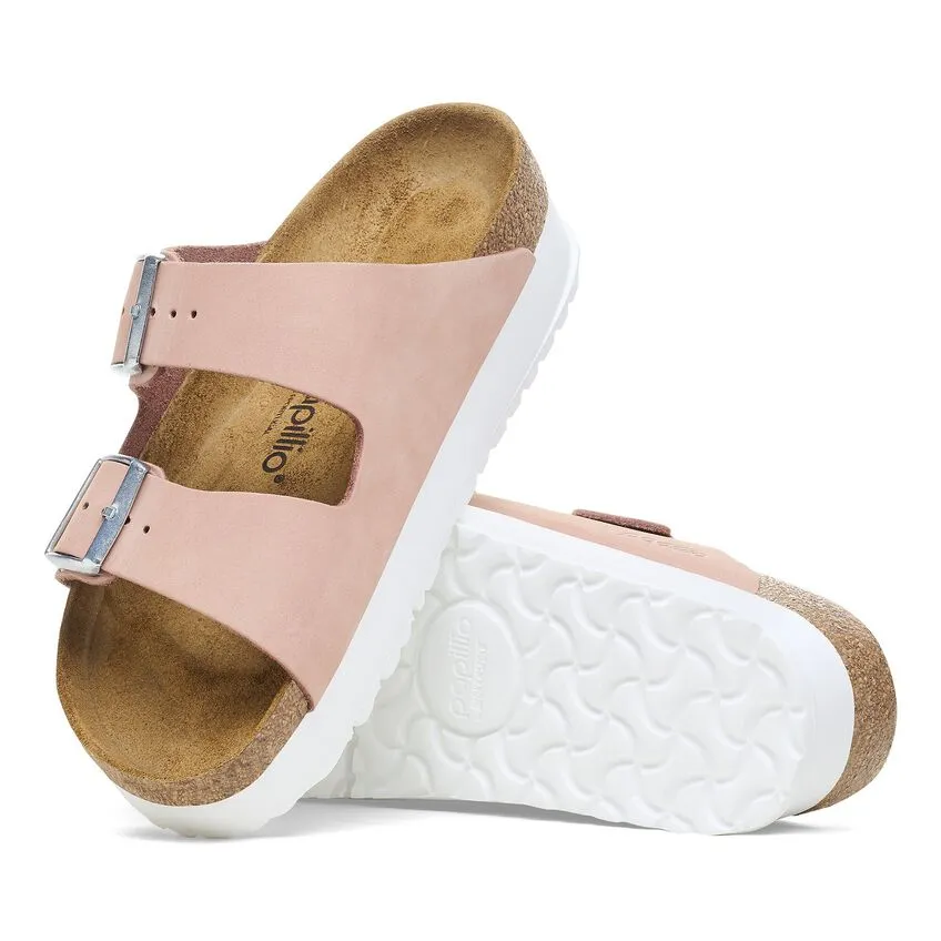 BIRKENSTOCK Women's Arizona Flex Platform Nubuck Leather (Soft Pink)