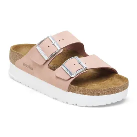 BIRKENSTOCK Women's Arizona Flex Platform Nubuck Leather (Soft Pink)