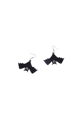 Black Bat Earrings