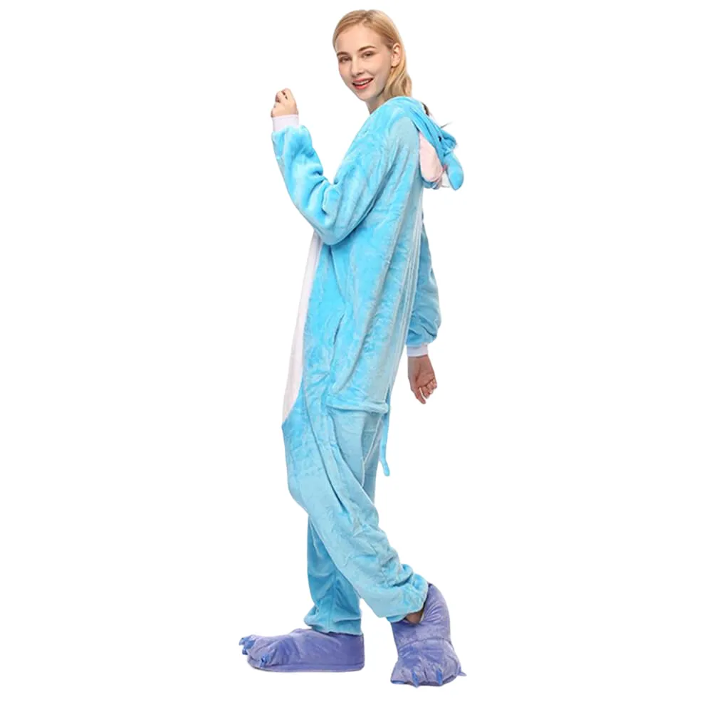 Blue Elephant Adult Onesie