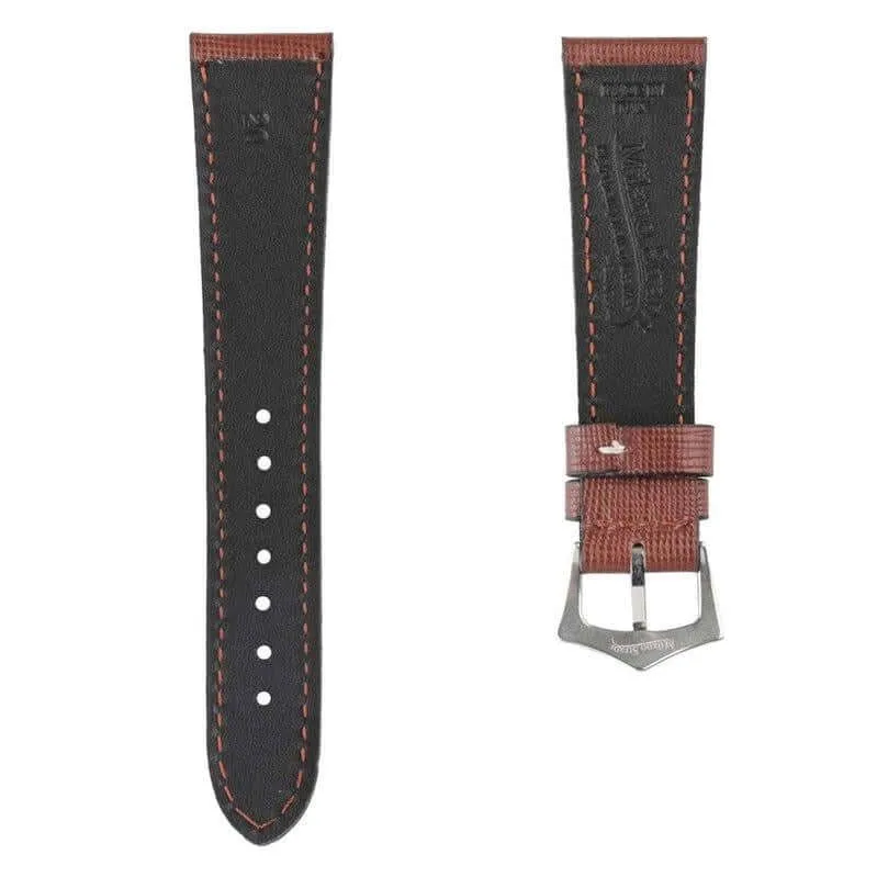 Burgundy Saffiano  Leather Watch Strap