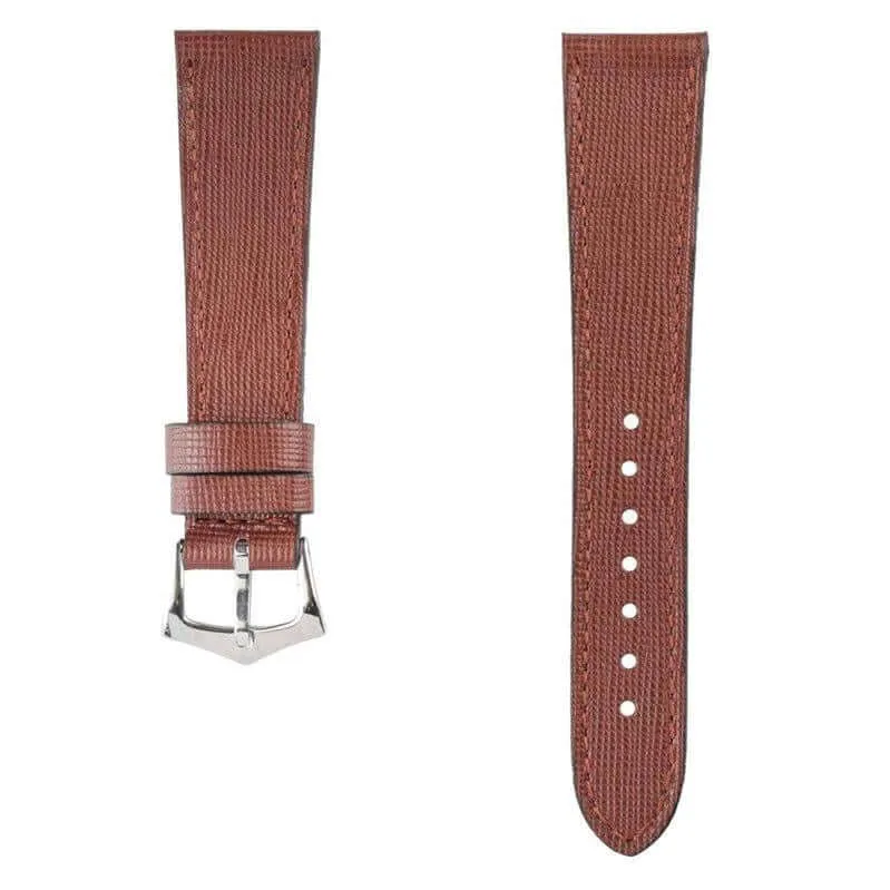 Burgundy Saffiano  Leather Watch Strap