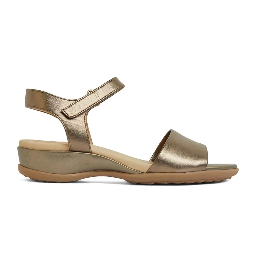 Camden Sandal in Pewter Leather