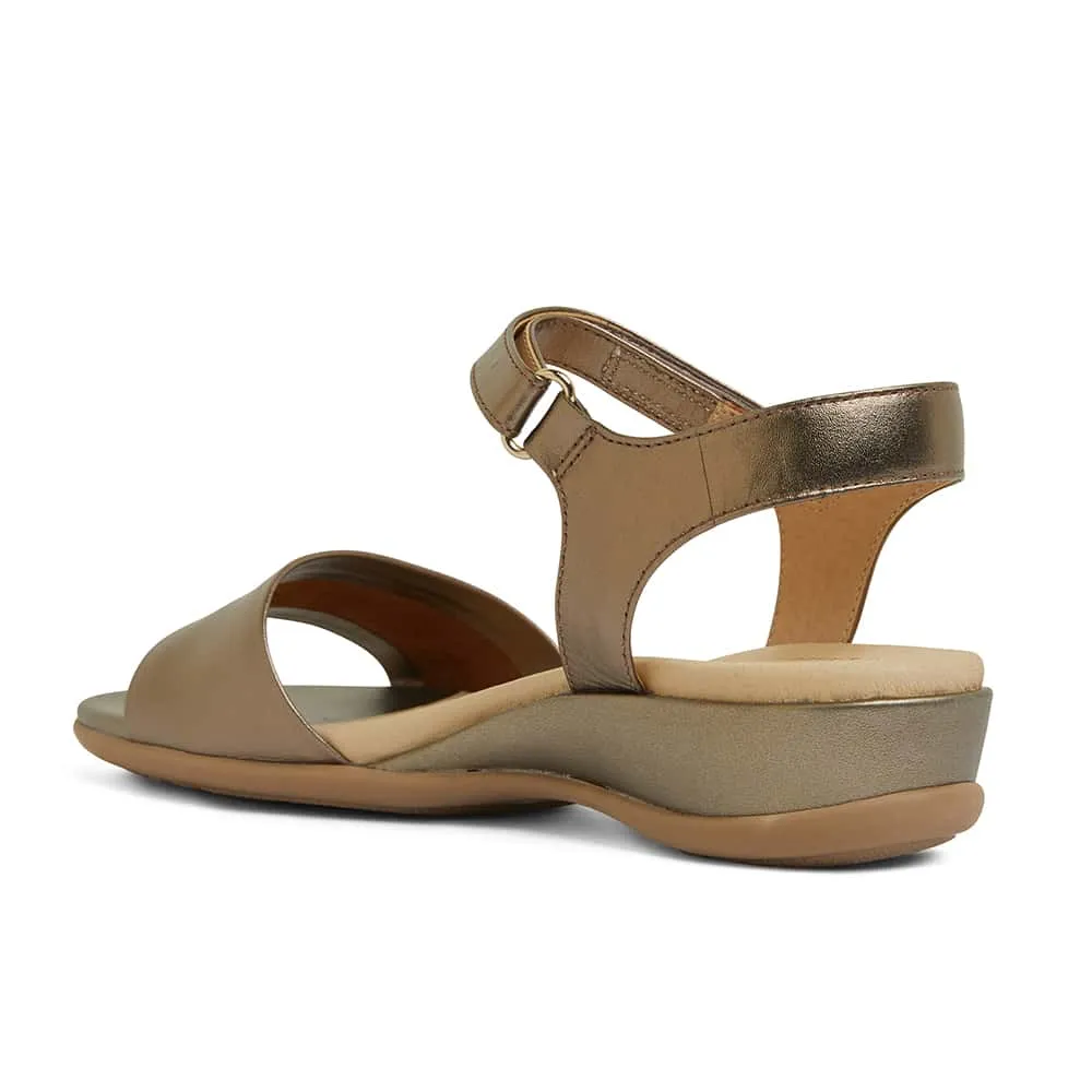 Camden Sandal in Pewter Leather