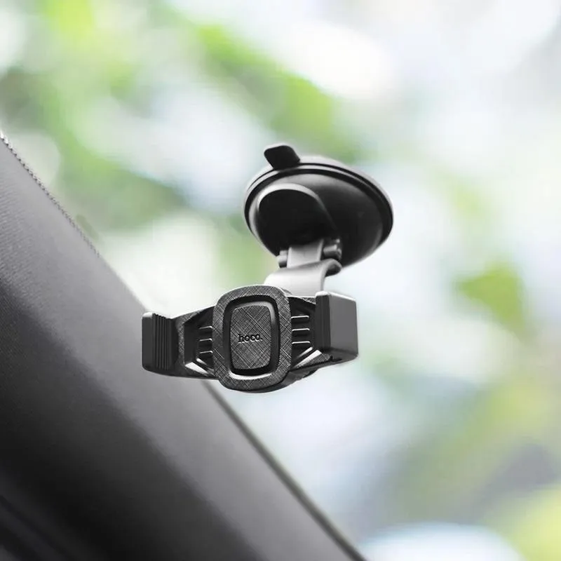 Car Phone holder suction cup in-car mount - Hoco CA40 Black