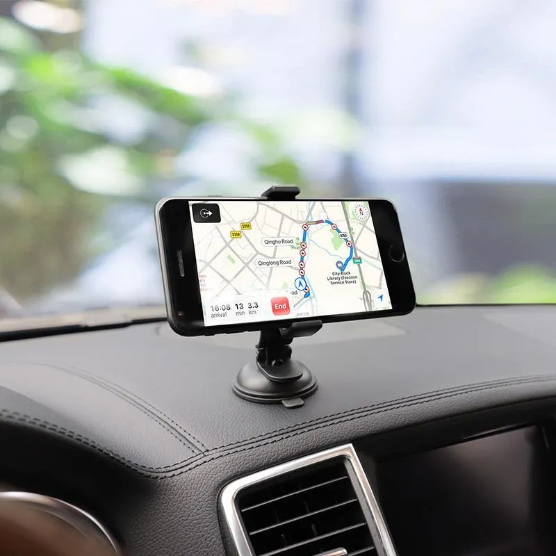 Car Phone holder suction cup in-car mount - Hoco CA40 Black