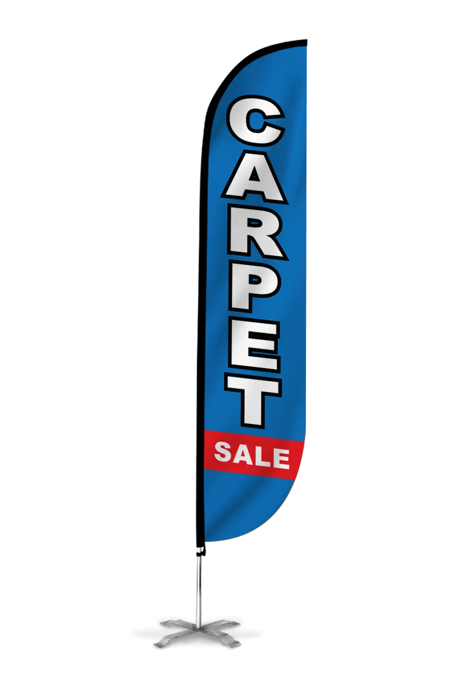 Carpet Sale Feather Flag Blue & Red