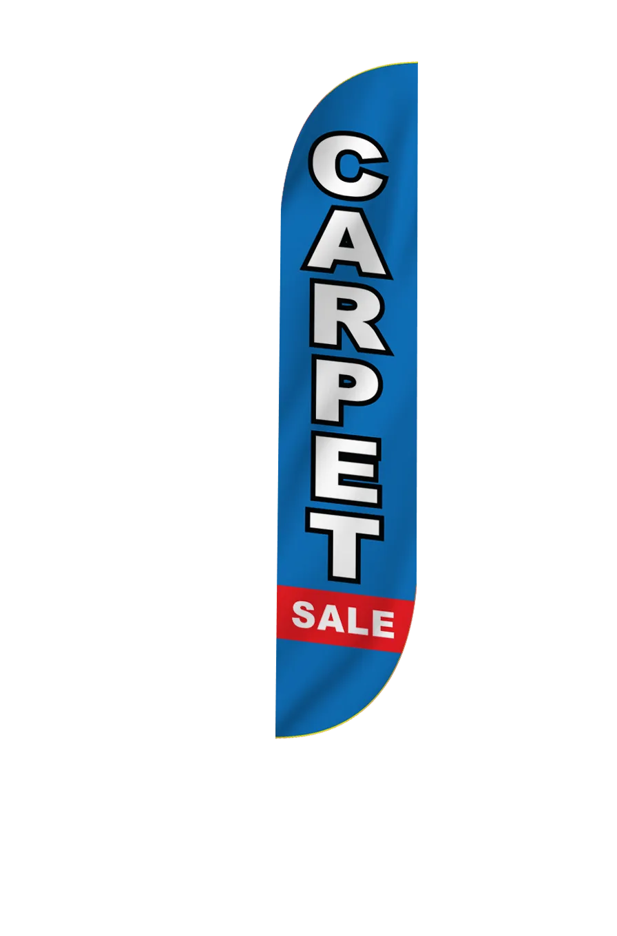 Carpet Sale Feather Flag Blue & Red