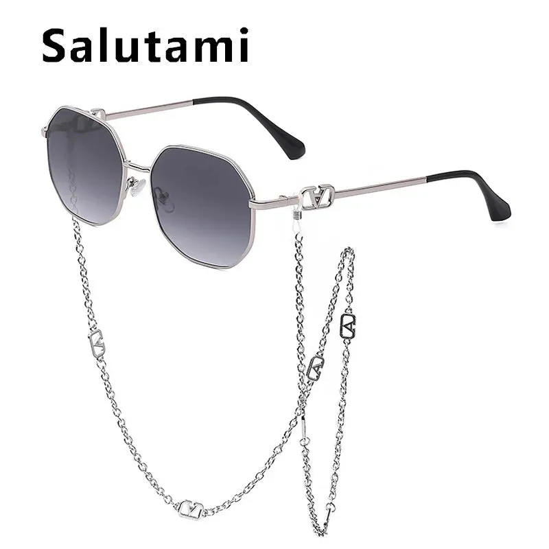 Chain Polygon Square Sunglasses