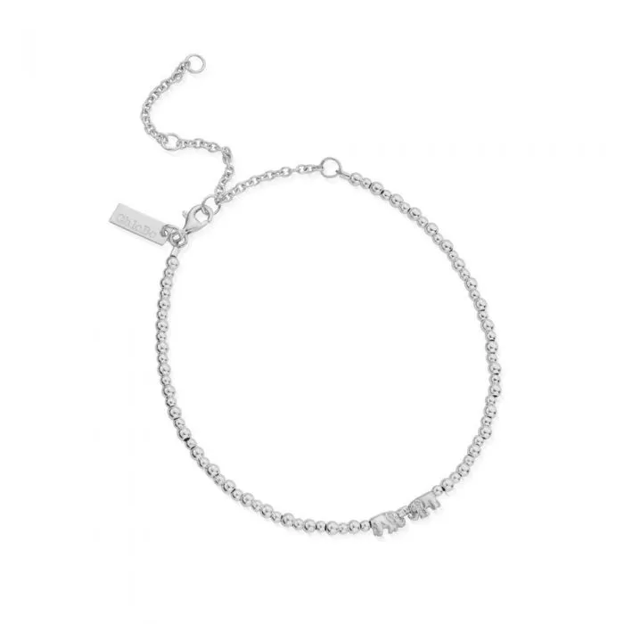 ChloBo Mini Cute Lucky Elephants Anklet