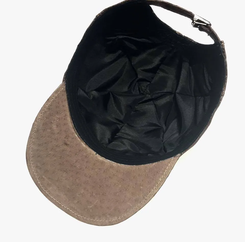 Chocolate Brown All Over Alligator body Strap-back Hat