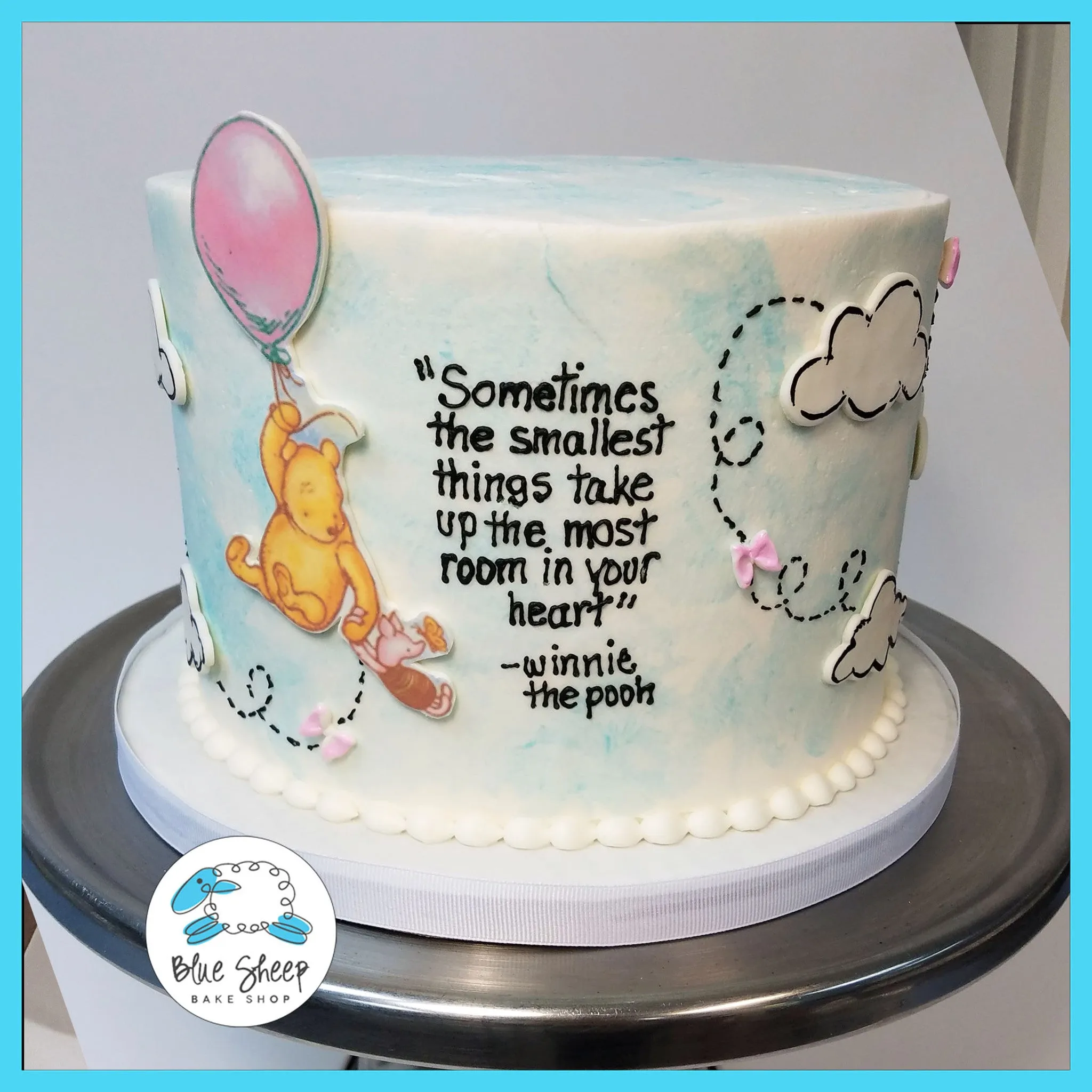 Classic Winnie Baby Shower Cake NJ