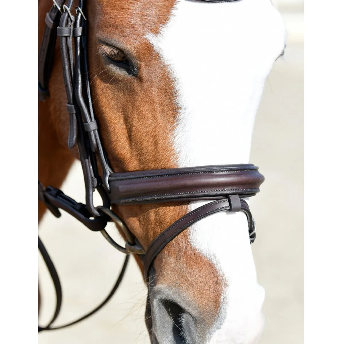 Collegiate ComFiTec Opulux Plain Padded Hanoverian Flash Bridle