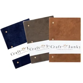 Craft Junky Soft Cover Suede Leather Ruled Diary