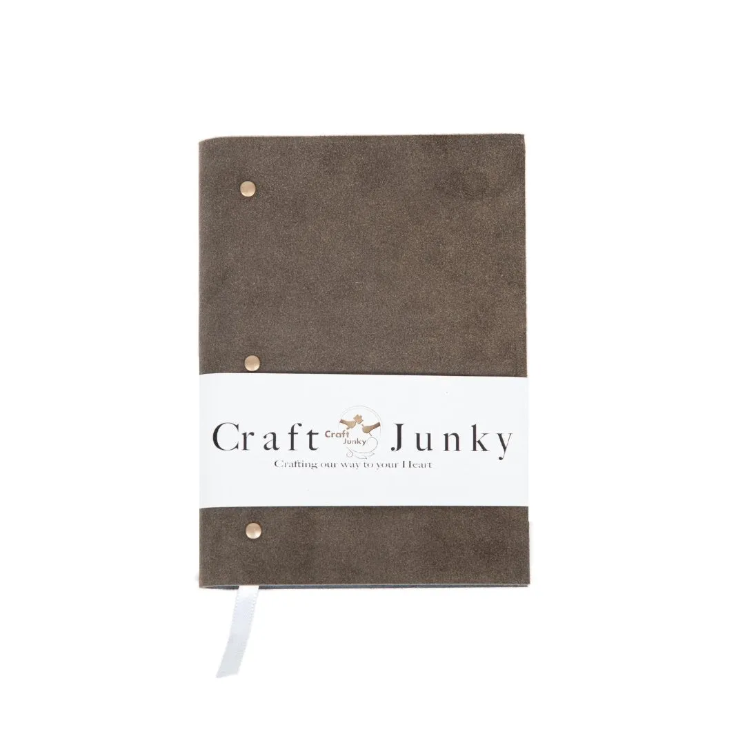 Craft Junky Soft Cover Suede Leather Ruled Diary