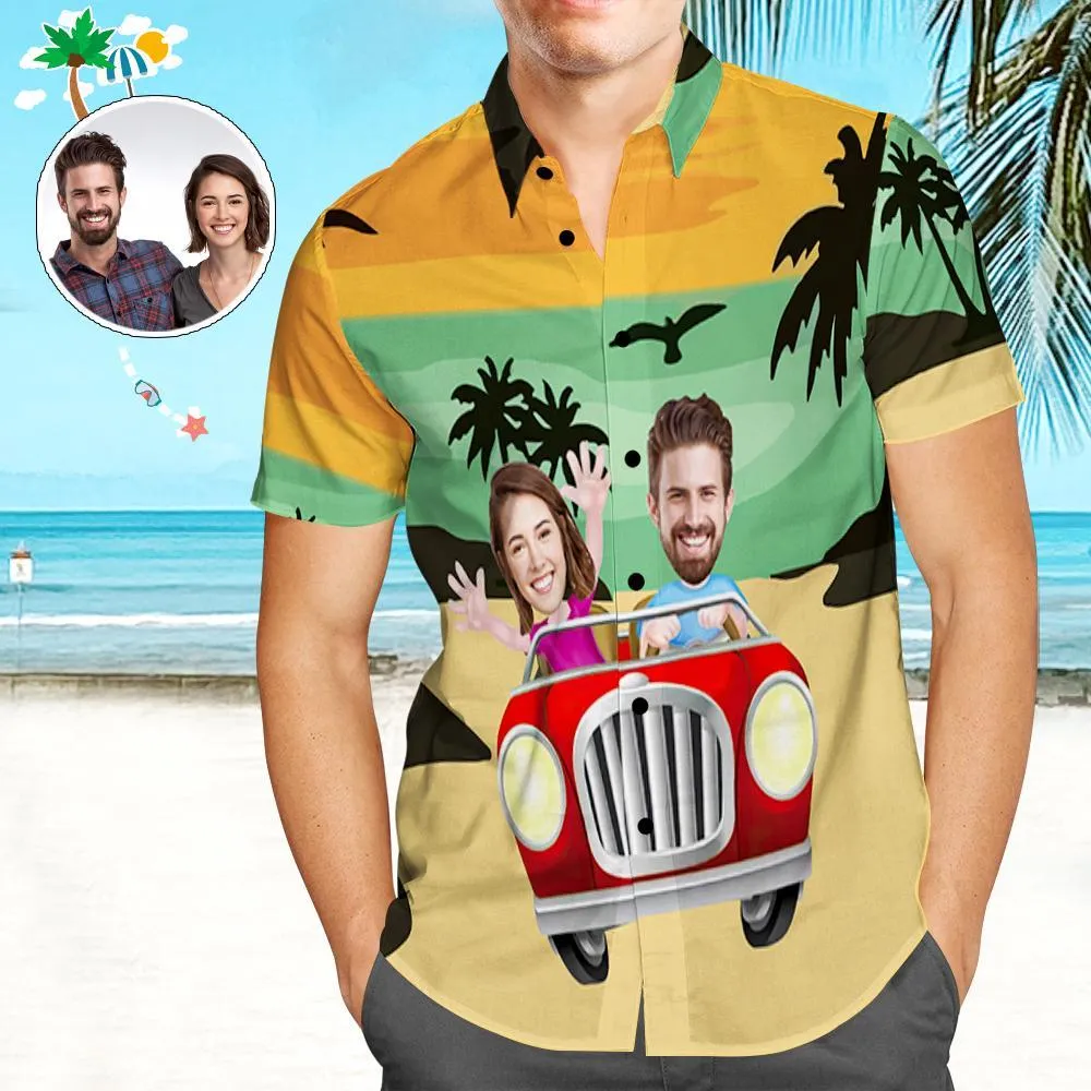 Custom Face Hawaii Shirts Personalized Funny Summer Holiday Beach Shirt