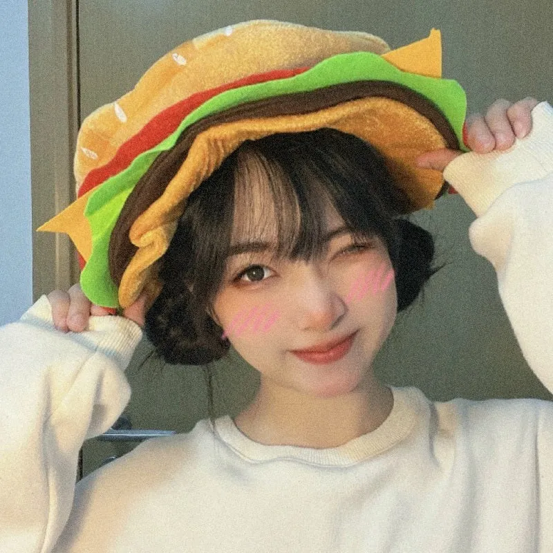 Cute Cartoon Burger Hat PL52990