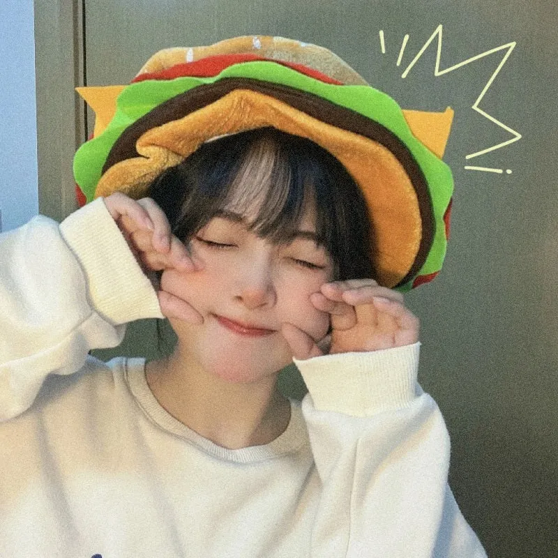 Cute Cartoon Burger Hat PL52990