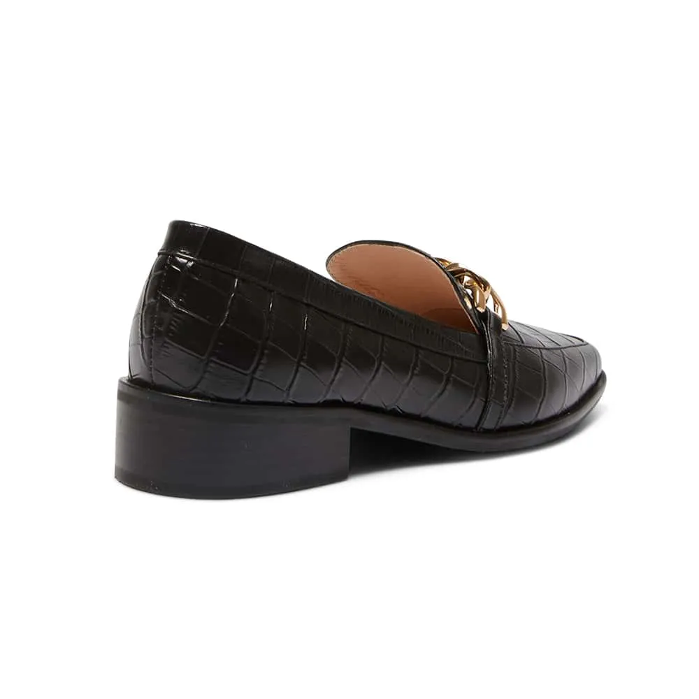 Dalton Loafer in Black Croc