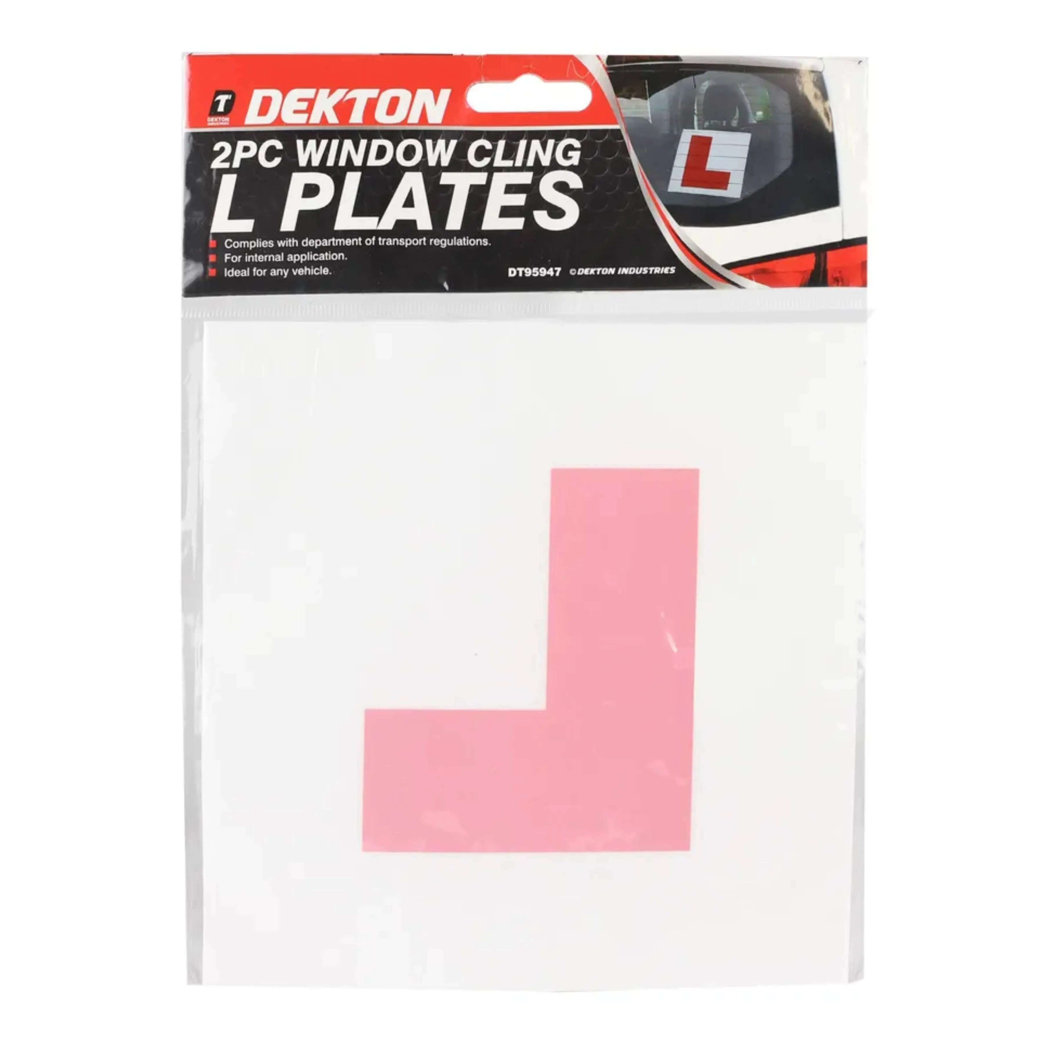 DEKTON 2PC Window Cling L Plate