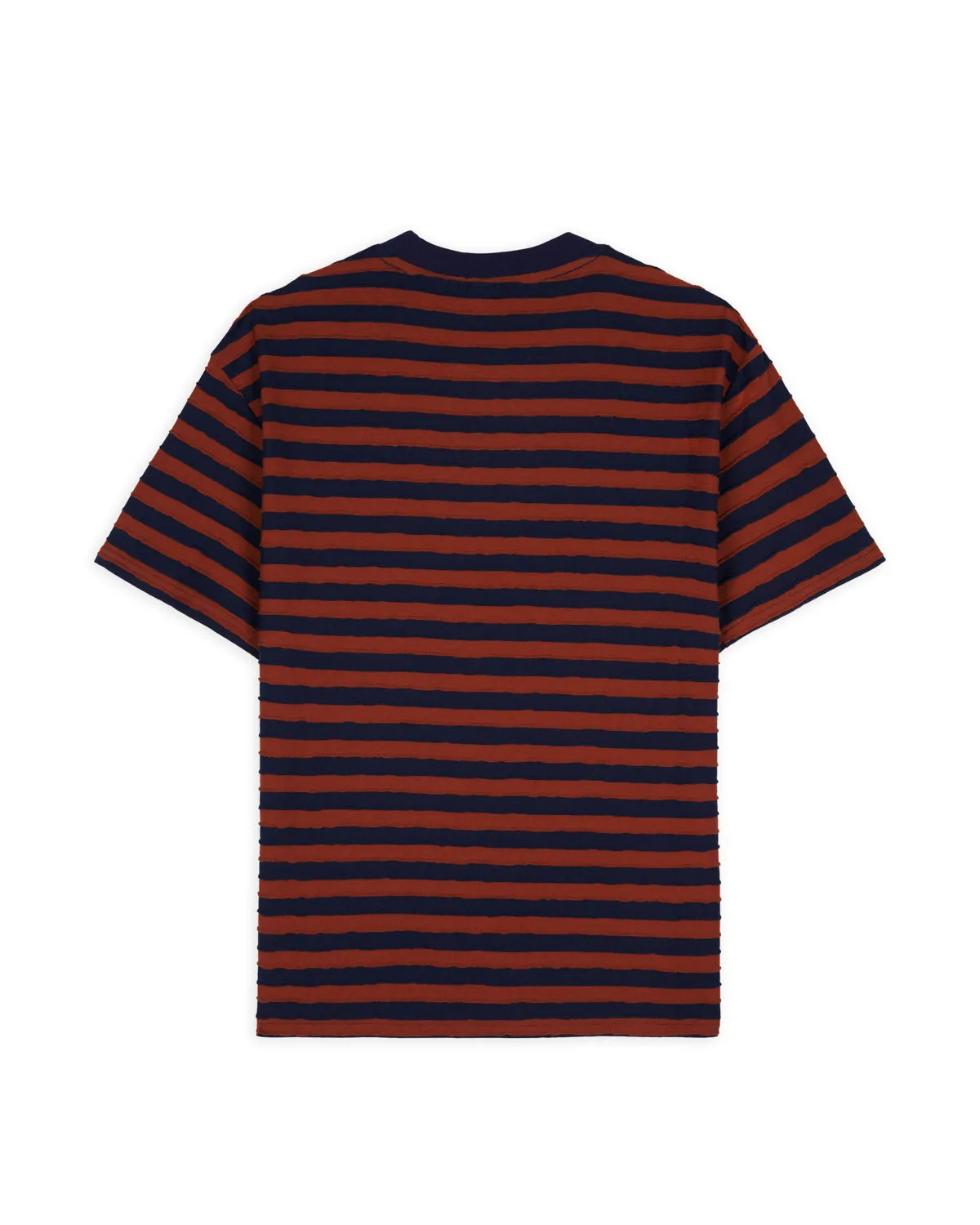 Denny Blaine Striped T-Shirt - Navy/Light Brown