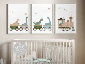 Dinosaur Train Nursery Prints - Set of 3