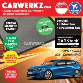 Dr Shadez DARKtech BMW 1 Series 2021-Current 3rd Generation (F40) Germany Hatchback Customised Window Magnetic Sunshades