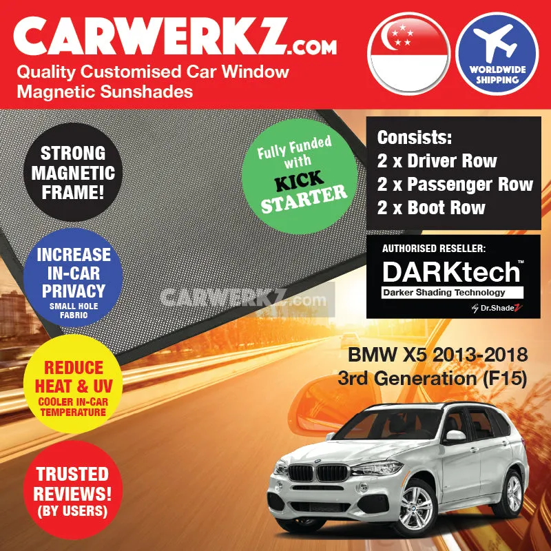 Dr Shadez DARKtech BMW X5 2014-2019 3rd Generation (F15) Germany SUV Customised Window Magnetic Sunshades