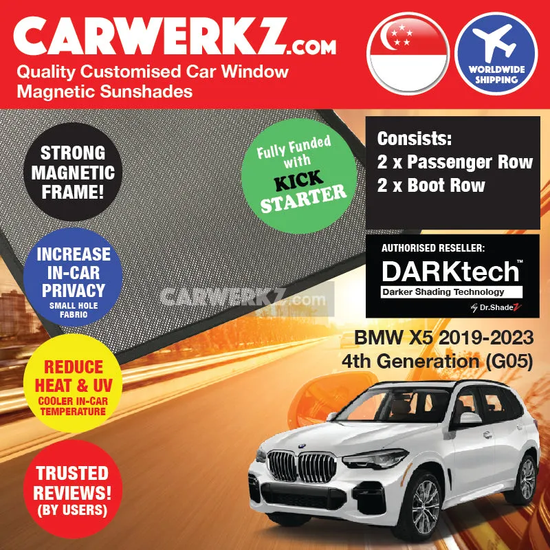 Dr Shadez DARKtech BMW X5 2019-Current 4th Generation (G05) Germany SUV Customised Window Magnetic Sunshades