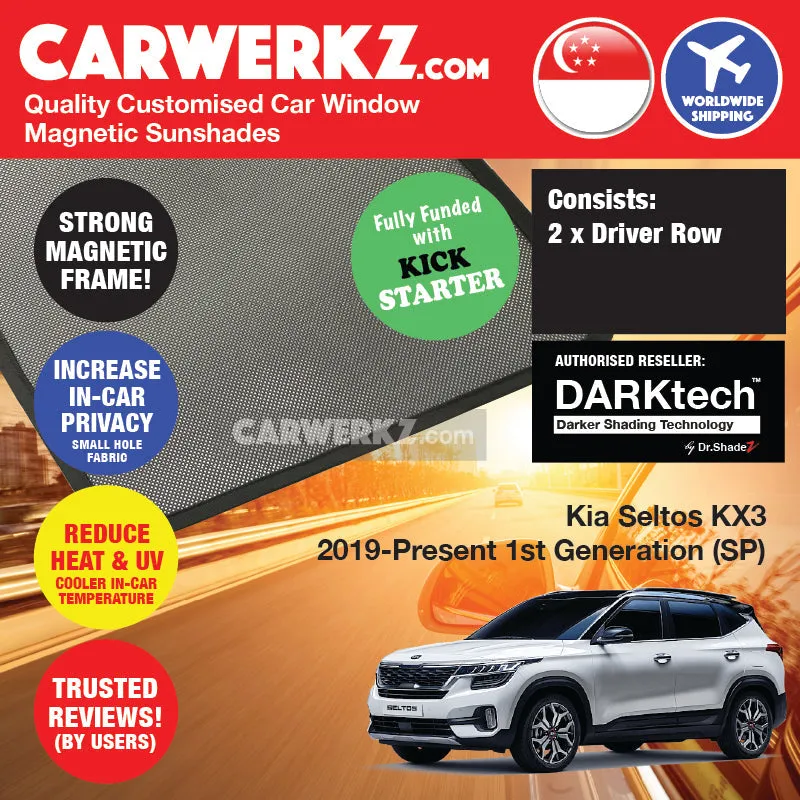 Dr Shadez DARKtech Kia Seltos KX-3 2019-Current 1st Generation (SP) Korea SUV Customised Window Magnetic Sunshades