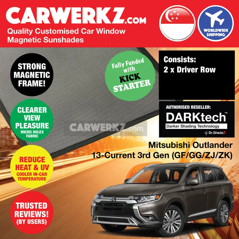 Dr Shadez DARKtech Mitsubishi Outlander 2013-Current 3rd Generation (GF/ GG/ ZJ/ ZK) Japan SUV Customised Window Magnetic Sunshades