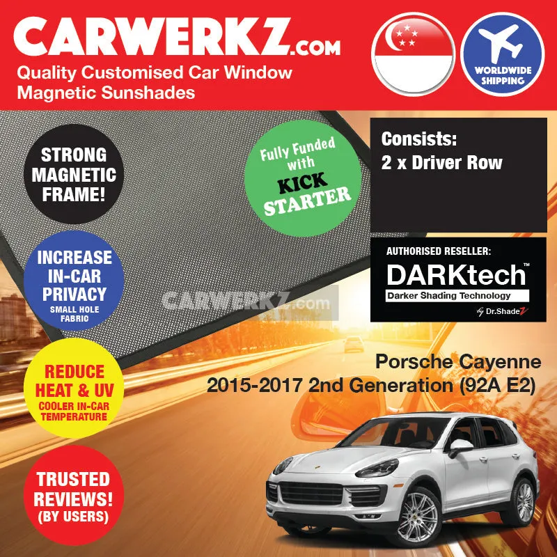 Dr Shadez DARKtech Porsche Cayenne 2009-2017 2nd Generation (92A Facelift) Germany SUV Customised Window Magnetic Sunshades