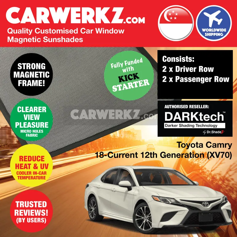 Dr Shadez DARKtech Toyota Camry 2018-Current 12th Generation (XV70) Japan Sedan Customised Window Magnetic Sunshades