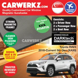 Dr Shadez DARKtech Toyota RAV4 2018-Current 5th Generation (XA50) Japan SUV Customised Car Window Magnetic Sunshades