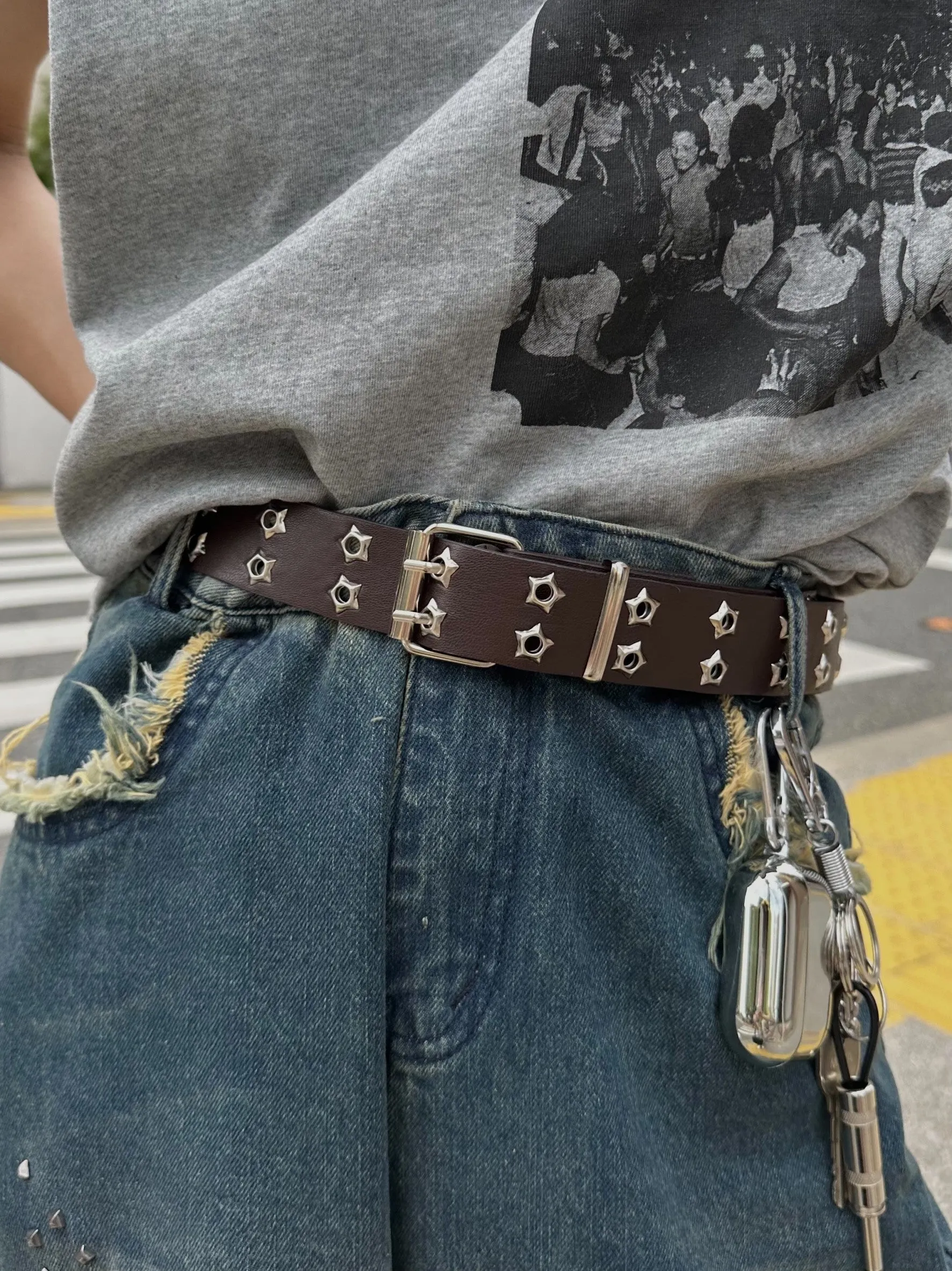 [FLAT ROOM] full hole y2k belt hot belt FL50