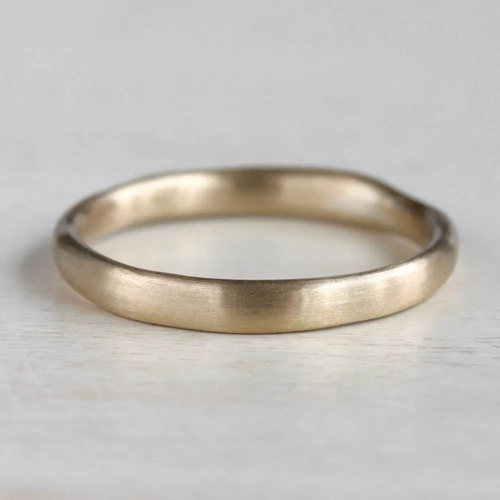 Flat Sculpted Stacking Ring •