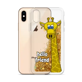 Friendly Giraffe Glitter Phone Case (iPhone 7/8/X/XS/XR)