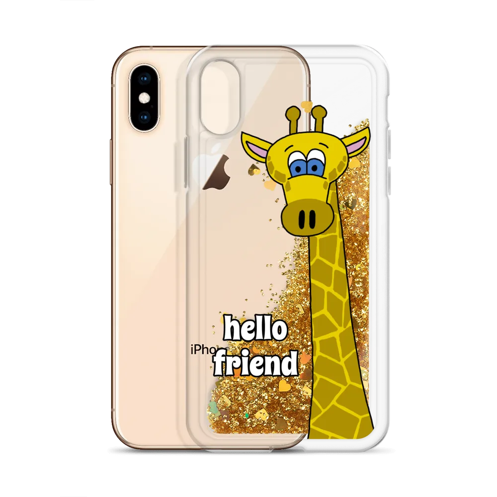 Friendly Giraffe Glitter Phone Case (iPhone 7/8/X/XS/XR)