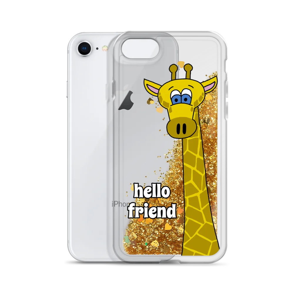 Friendly Giraffe Glitter Phone Case (iPhone 7/8/X/XS/XR)