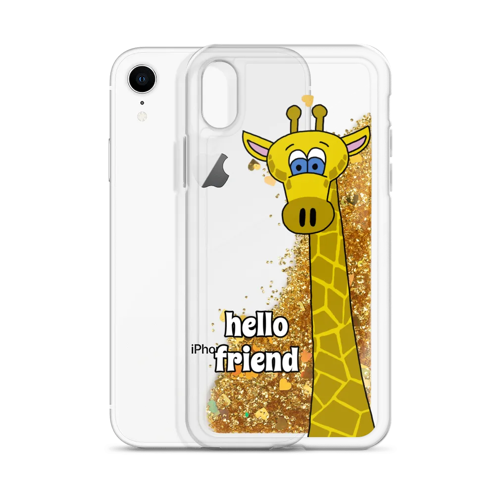 Friendly Giraffe Glitter Phone Case (iPhone 7/8/X/XS/XR)