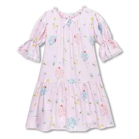 GISELLE - GIRLS VISCOSE NIGHTDRESS PINK LADYBUG PRINT